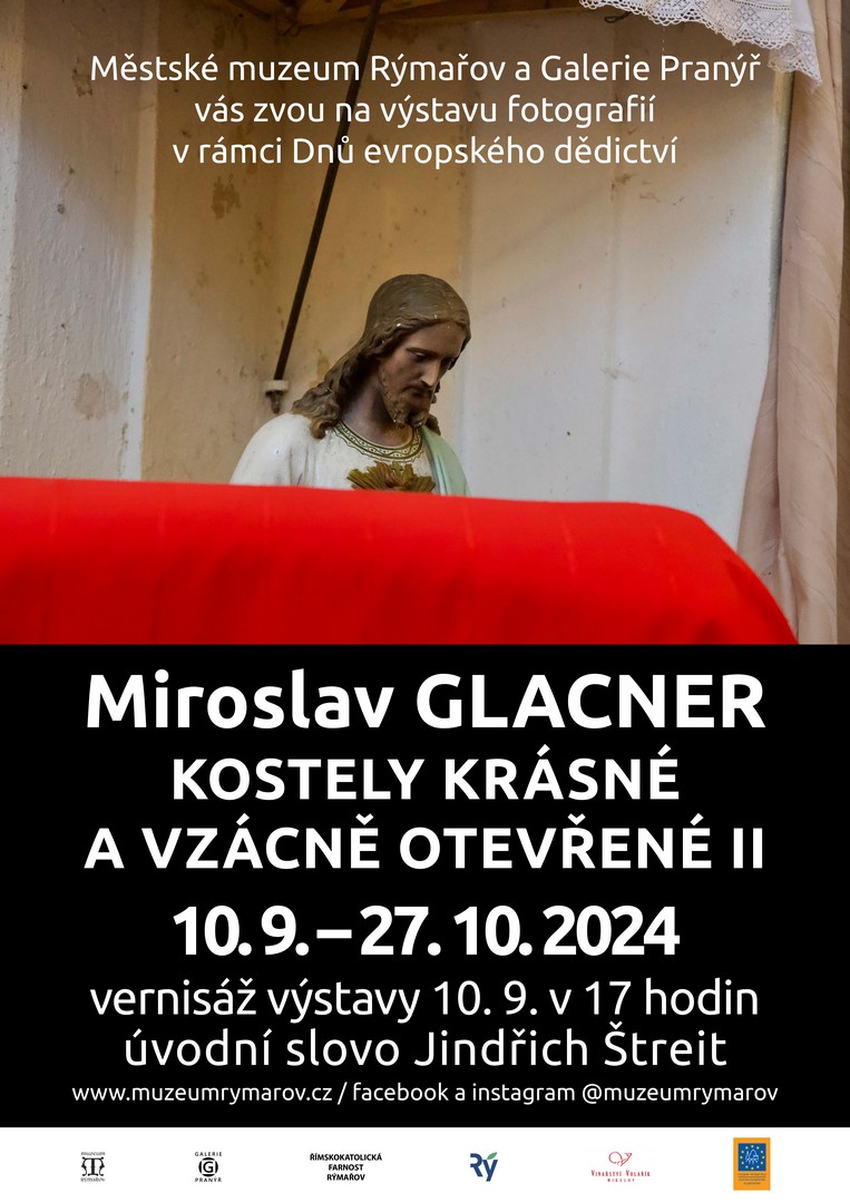 MIROSLAV GLACNER: KOSTELY KRÁSNÉ A VZÁCNĚ OTEVŘENÉ II, 10.9.-27.10.2024