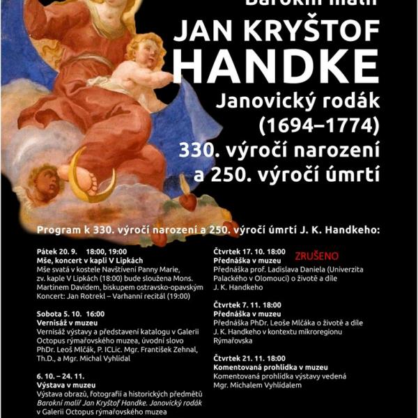 BAROKNÍ MALÍŘ JAN KRYŠTOF HANDKE. JANOVICKÝ RODÁK, 20.9.-24.11.2024