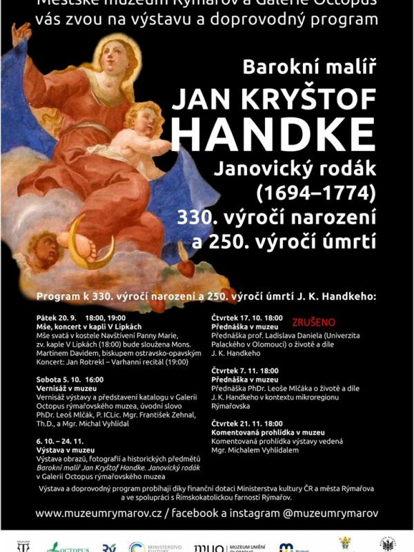 BAROKNÍ MALÍŘ JAN KRYŠTOF HANDKE. JANOVICKÝ RODÁK, 20.9.-24.11.2024