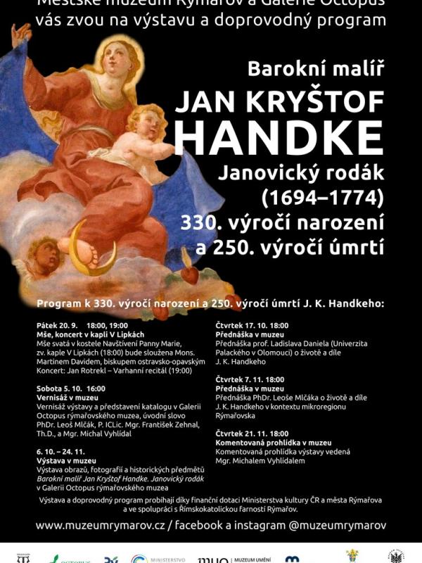 BAROKNÍ MALÍŘ JAN KRYŠTOF HANDKE. JANOVICKÝ RODÁK, 20.9.-24.11.2024