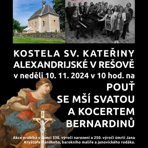 POUŤ A KONCERT V KOSTELE SV. KATEŘINY V REŠOVĚ, 10.11.2024