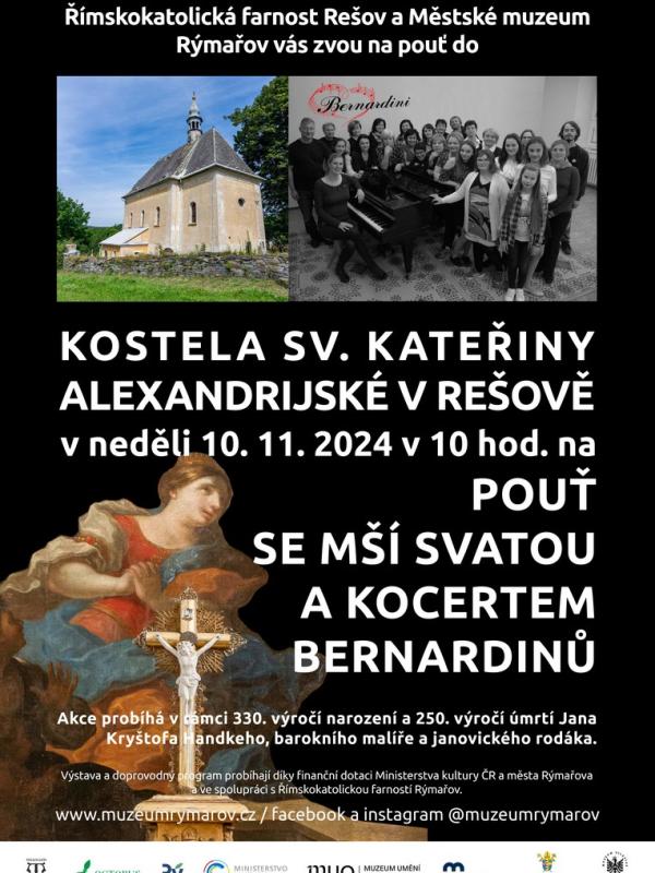 POUŤ A KONCERT V KOSTELE SV. KATEŘINY V REŠOVĚ, 10.11.2024